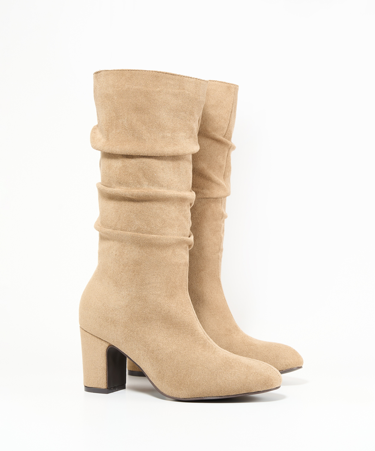 Botas tacón media caña slouchy image number null